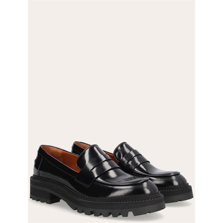 Billi Bi A1360 Loafers, Black Polido